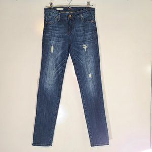 Kut From The Kloth Women Catherine Boyfriend Jeans Size 2 Mid Rise Dark Wash